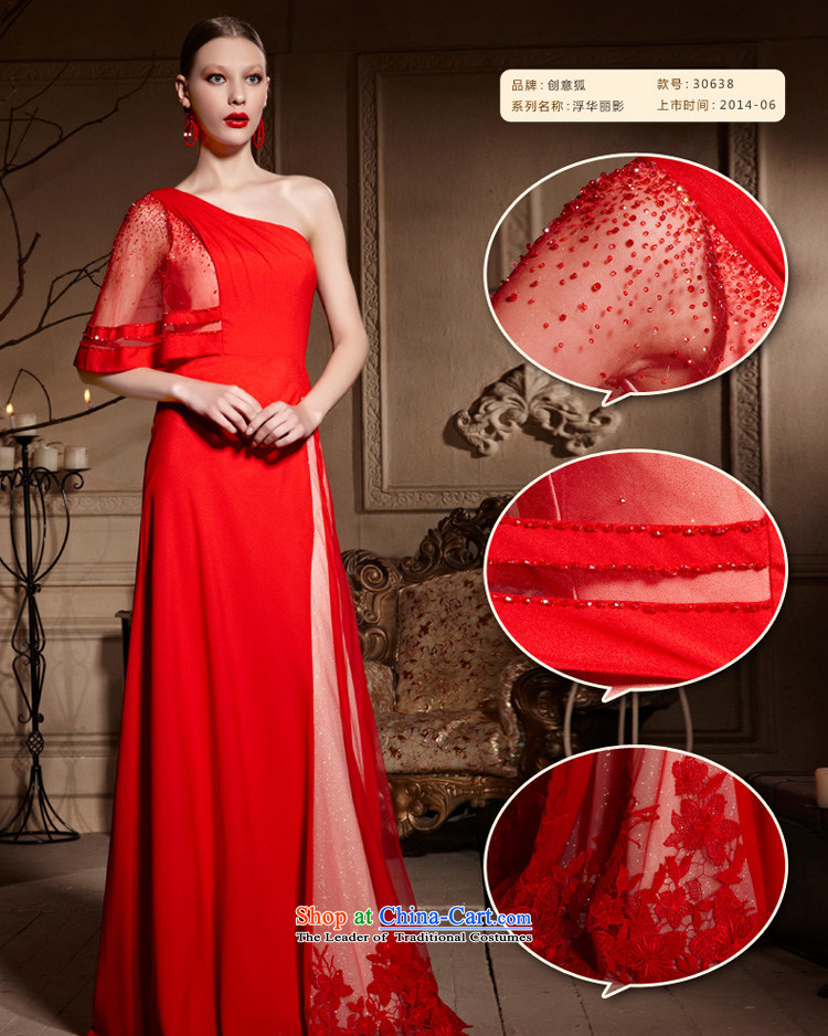 Creative Fox evening dresses 2015 new bride red single shoulder wedding dresses and long evening dresses bows wedding dress skirt 30638 Red L picture, prices, brand platters! The elections are supplied in the national character of distribution, so action, buy now enjoy more preferential! As soon as possible.