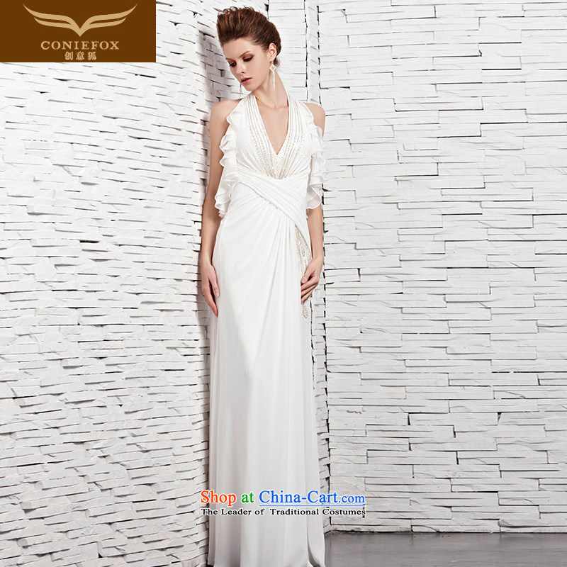 Creative Fox evening dresses?2015 new bride wedding gown hanging also sexy noble evening dresses and sailers skirt wedding dress 81568 picture color?L