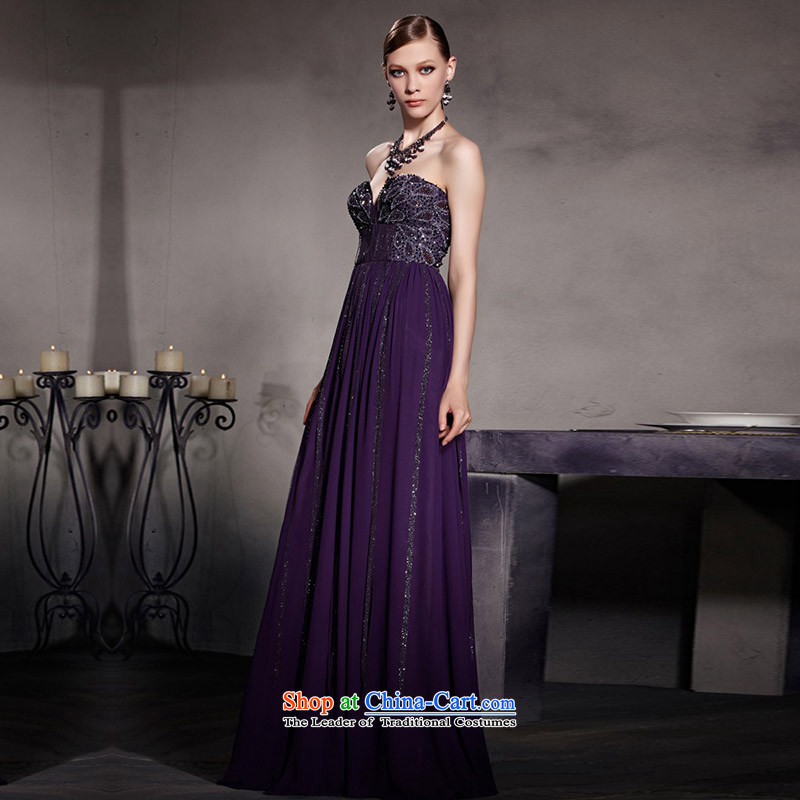 Creative Fox evening dresses 2015 new purple long dresses and sexy wiping the evening drink service chest red carpet dress video thin Foutune of long skirt 81559 color picture M creative Fox (coniefox) , , , shopping on the Internet