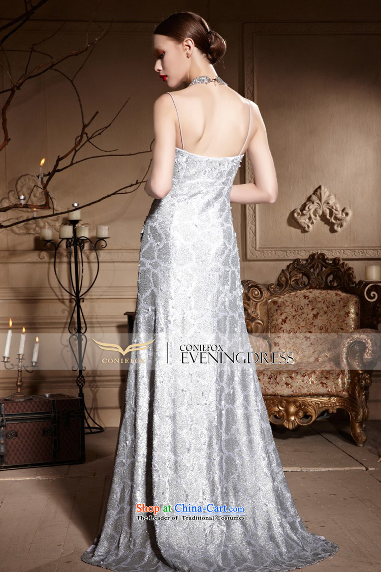 Creative Long Chest anointed fox wedding dress stylish light slice banquet evening dresses bridal dresses hospitality services tail toasting champagne evening service 81980 silver gray photo, the price, and S brand platters! The elections are supplied in the national character of distribution, so action, buy now enjoy more preferential! As soon as possible.