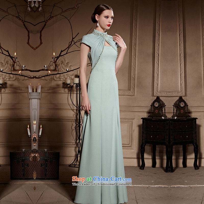 Creative Fox evening dresses package shoulder banquet evening dress annual meeting under the auspices of dress long skirt long to align graphics dress Sau San thin marriage bows services 1989 Green XXL, creative Fox (coniefox) , , , shopping on the Internet