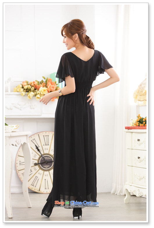 158 and Ultra High Chiffon Fei Fei Sleeve V-Neck Top Loin manually staple on Pearl River Delta sweet long thick mm bridesmaid sister skirt evening dress code  F pictures are black, prices, brand platters! The elections are supplied in the national character of distribution, so action, buy now enjoy more preferential! As soon as possible.