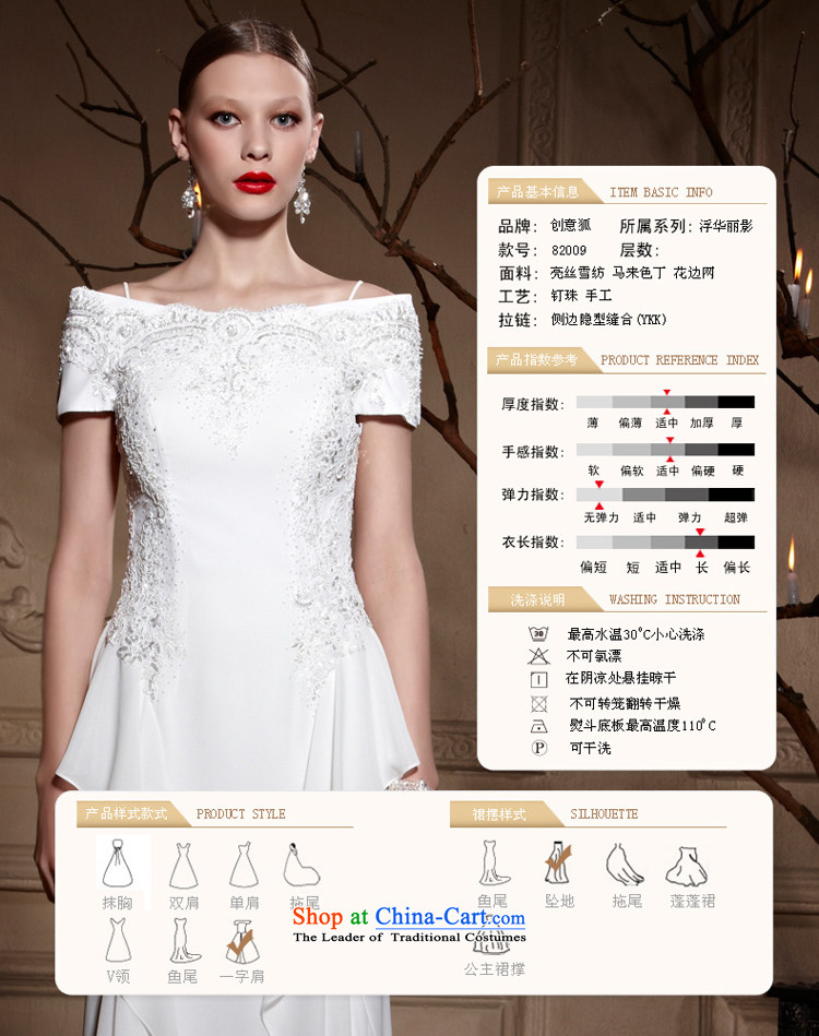 Creative Fox evening dress white wedding dresses skirts bride first field shoulder long dresses Sau San toasting champagne evening dress skirt hospitality services hosted services 82009  S pictures, price white, brand platters! The elections are supplied in the national character of distribution, so action, buy now enjoy more preferential! As soon as possible.