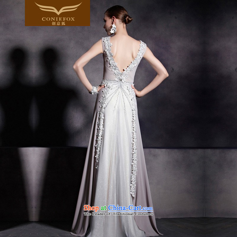The kitsune dress creative new long banquet dinner dress shoulders V-neck, held under the auspices of the Sau San dress suit to align the Sau San long gown 81859 picture is XL, creative Fox (coniefox) , , , shopping on the Internet