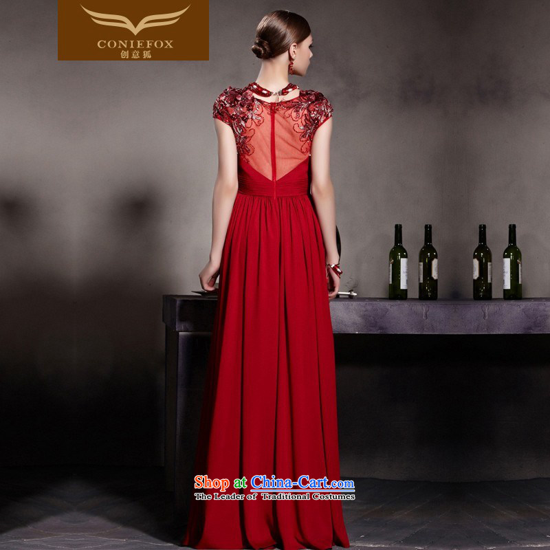 The kitsune dress creative new nobility bows evening dresses red packets shoulder graphics thin dress bride wedding dress hospitality services long skirt 81939 Sau San picture color M creative Fox (coniefox) , , , shopping on the Internet