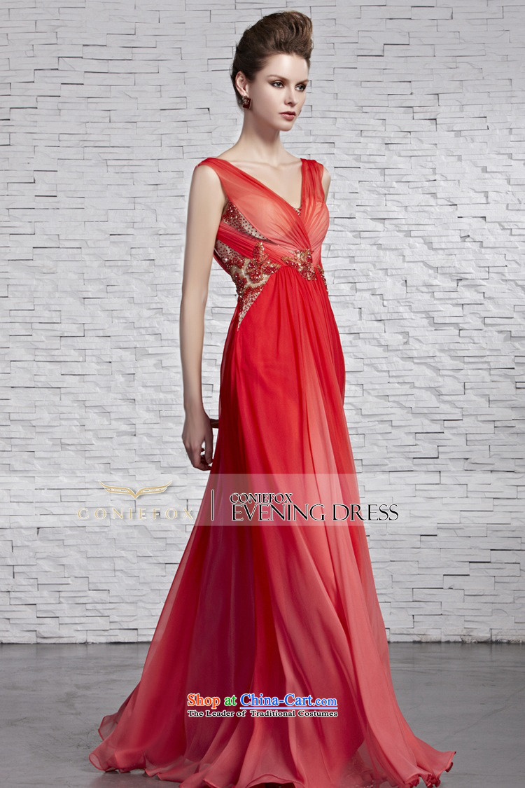 Creative Fox evening dresses red shoulders and sexy V-Neck dress elegant long diamond evening dress married bride video thin bows dress 81569 picture color pictures, prices, XXL brand platters! The elections are supplied in the national character of distribution, so action, buy now enjoy more preferential! As soon as possible.