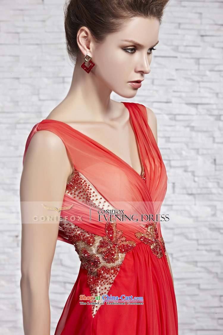 Creative Fox evening dresses red shoulders and sexy V-Neck dress elegant long diamond evening dress married bride video thin bows dress 81569 picture color pictures, prices, XXL brand platters! The elections are supplied in the national character of distribution, so action, buy now enjoy more preferential! As soon as possible.