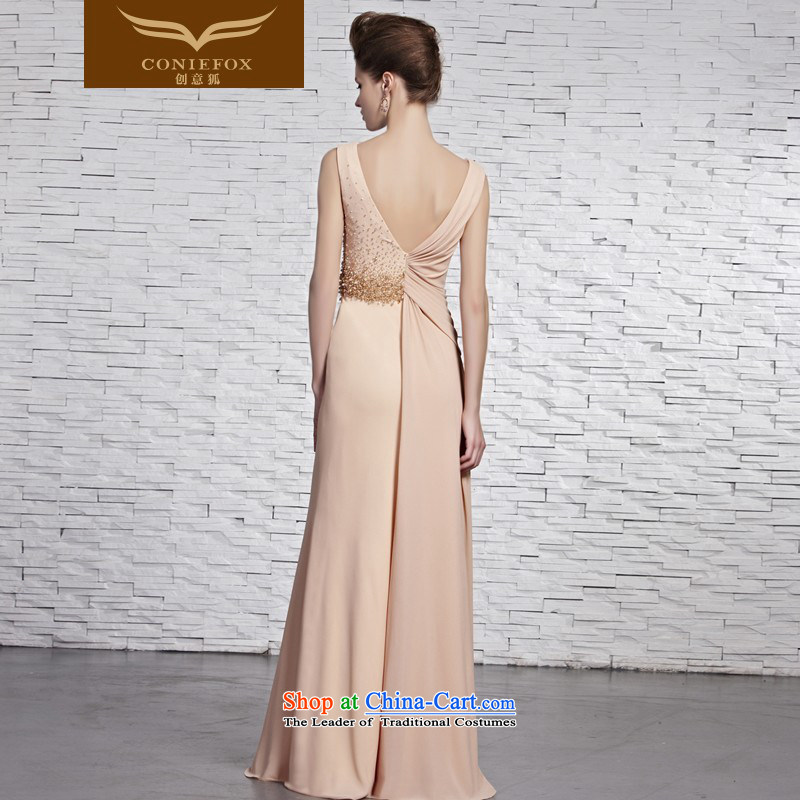 Creative Fox evening dresses and sexy deep V banquet evening dresses and wrinkle Foutune of dress shoulders video under the auspices of the thin dress bridesmaid dress evening dress 81596 color pictures , creative Fox (coniefox) , , , shopping on the Internet