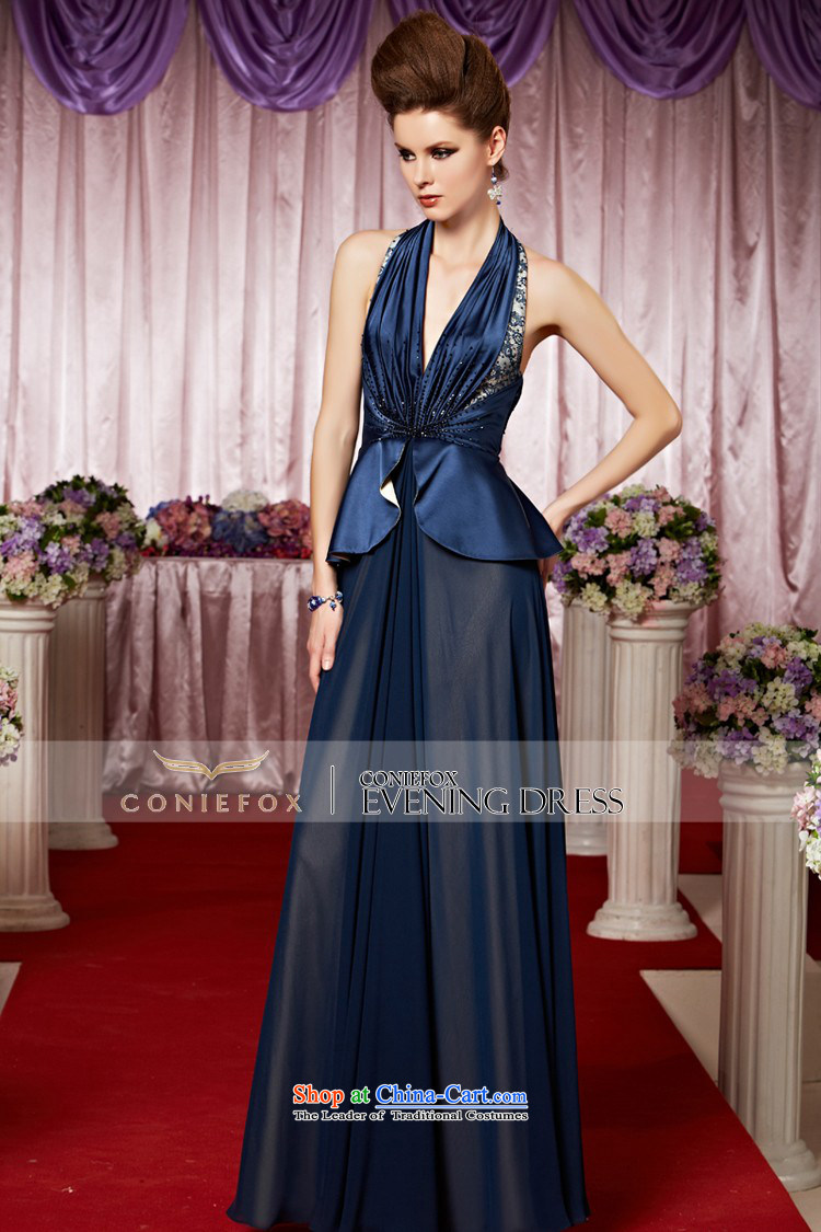 Creative Fox evening dress and stylish evening dresses hang sexy dress must also deep blue dress auspices dresses V will evening drink service 30069 color pictures picture, prices, S brand platters! The elections are supplied in the national character of distribution, so action, buy now enjoy more preferential! As soon as possible.