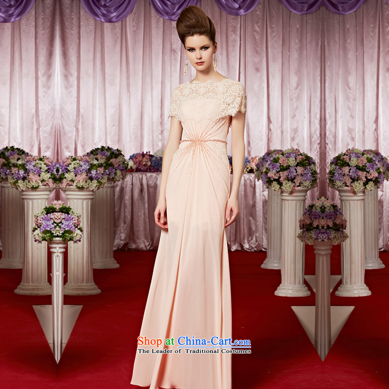 Creative Fox evening dress pink lace package shoulder bride evening dress marriage bows services welcome service elegant sweet long skirt 30262 picture color XL, creative Fox (coniefox) , , , shopping on the Internet