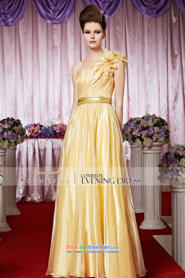 Creative Fox evening dress stylish evening banquet gold flowers evening dresses shoulder stylish Foutune of dress skirt presided over 30266 dress pictures show color pictures, prices, XXL brand platters! The elections are supplied in the national character of distribution, so action, buy now enjoy more preferential! As soon as possible.