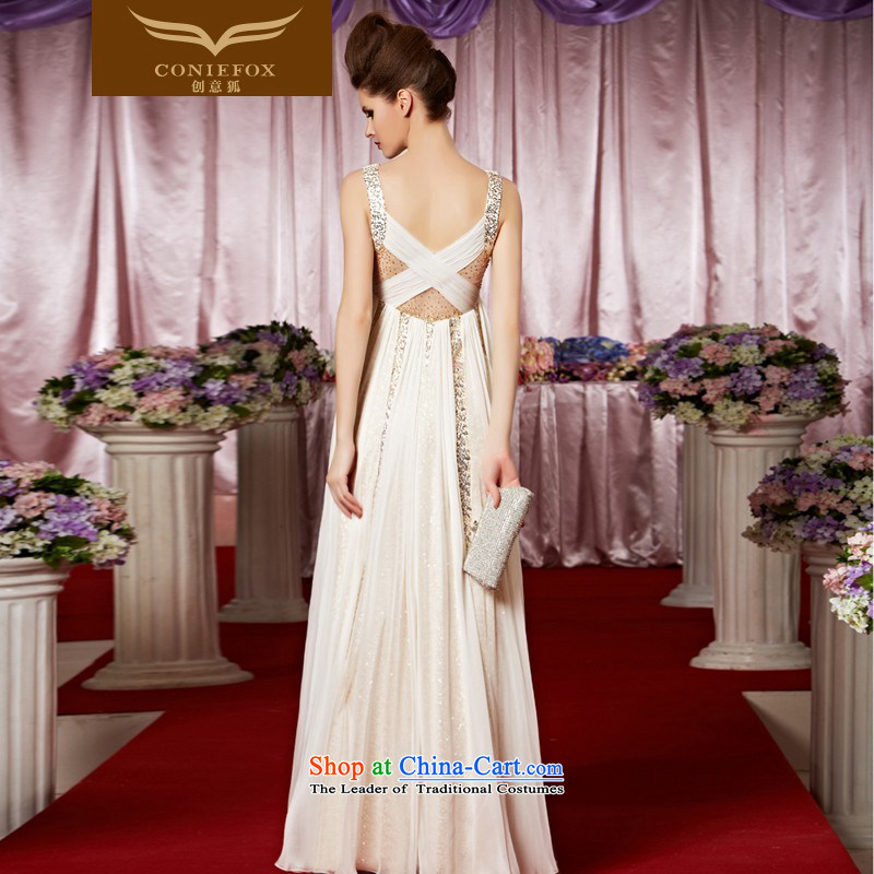 The kitsune elegant evening dress creative white shoulders Top Loin of Sau San dress deep V sexy evening dresses exhibition under the auspices of dress dress red carpet dress 30308 color pictures , creative Fox (coniefox) , , , shopping on the Internet