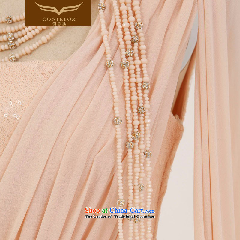 Creative Fox evening dresses sit back and relax in one of the apricot long evening dresses exhibition red carpet dress bridal dresses shoulder sweet to dress skirt 30321 color picture XXL, creative Fox (coniefox) , , , shopping on the Internet