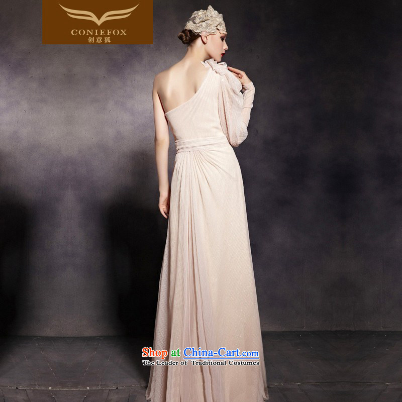 The kitsune elegant evening dress creative aristocratic evening dresses shoulder and a long-sleeved gown bows service banquet hosted dress wedding dress hospitality services 81920 picture color XXL, creative Fox (coniefox) , , , shopping on the Internet