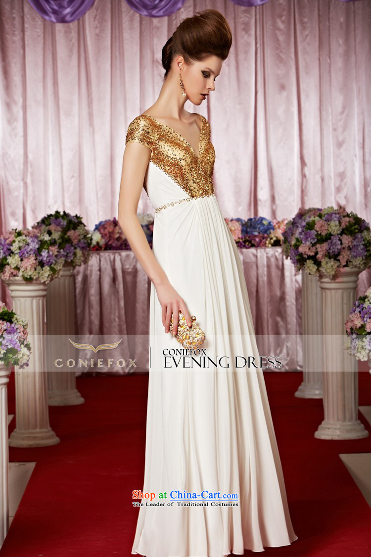 Creative Fox evening dress stylish package shoulder to dress golden wedding dress deep color spell V nail pearl evening dresses auspices dress uniform color pictures courtesy 30362 S picture, prices, brand platters! The elections are supplied in the national character of distribution, so action, buy now enjoy more preferential! As soon as possible.
