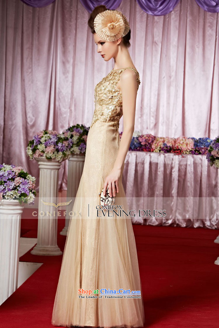 Creative Fox evening dresses gold noble banquet dinner jackets to show the annual dress shoulders on the chairmanship of dress is welcome to serve long skirt OF RECOMMENDATIONS30380 picture color S picture, prices, brand platters! The elections are supplied in the national character of distribution, so action, buy now enjoy more preferential! As soon as possible.