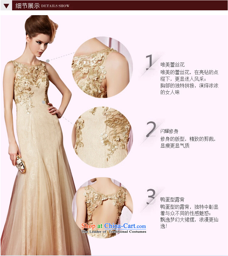 Creative Fox evening dresses gold noble banquet dinner jackets to show the annual dress shoulders on the chairmanship of dress is welcome to serve long skirt OF RECOMMENDATIONS30380 picture color S picture, prices, brand platters! The elections are supplied in the national character of distribution, so action, buy now enjoy more preferential! As soon as possible.