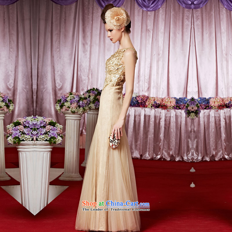 Creative Fox evening dresses gold noble banquet dinner jackets to show the annual dress shoulders on the chairmanship of dress is welcome to serve long skirt OF RECOMMENDATIONS30380 picture color S creative Fox (coniefox) , , , shopping on the Internet