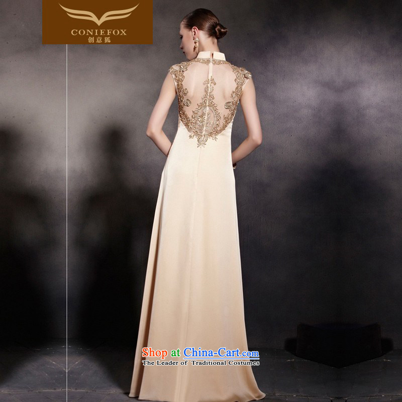 The kitsune dress creative new gold cheongsam dress evening drink served to dress annual meeting of nostalgia for the chairmanship of the show welcome service 81898 dress photo color M creative Fox (coniefox) , , , shopping on the Internet