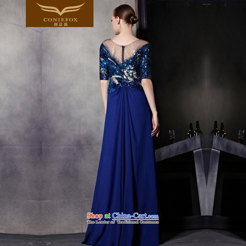Creative Fox evening dress blue light and stylish dress is banquet to dress evening performances under the auspices of dress bows service long red carpet dress 81895 color pictures , creative Fox (coniefox) , , , shopping on the Internet