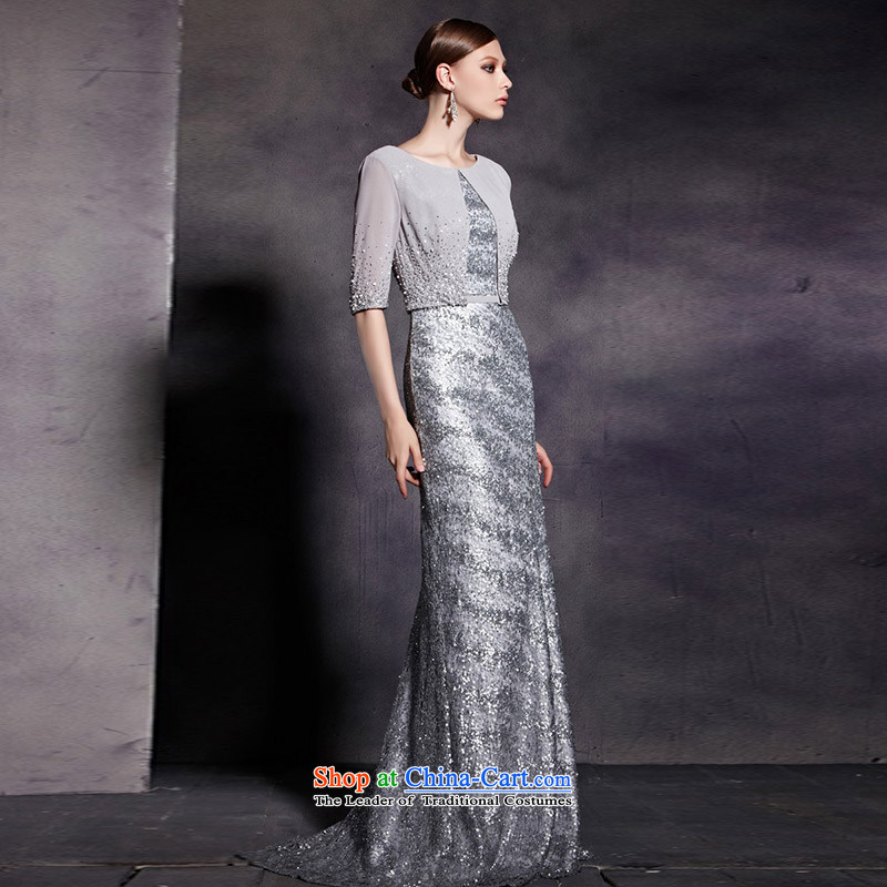 The kitsune dress creative new annual meeting under the auspices of dress and stylish shawl on chip banquet evening dresses silver tail evening performances dress long 81880 S creative fox gray (coniefox) , , , shopping on the Internet