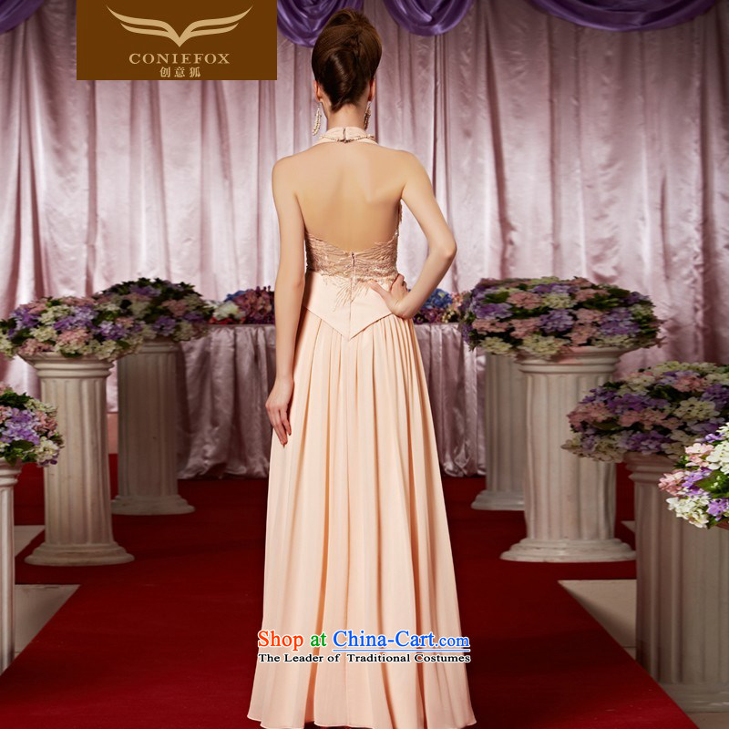 The kitsune dress creative new banquet dinner dress deep V-history and sexy dress exhibition pink dresses bride wedding dress hospitality services 30369 picture color S creative Fox (coniefox) , , , shopping on the Internet