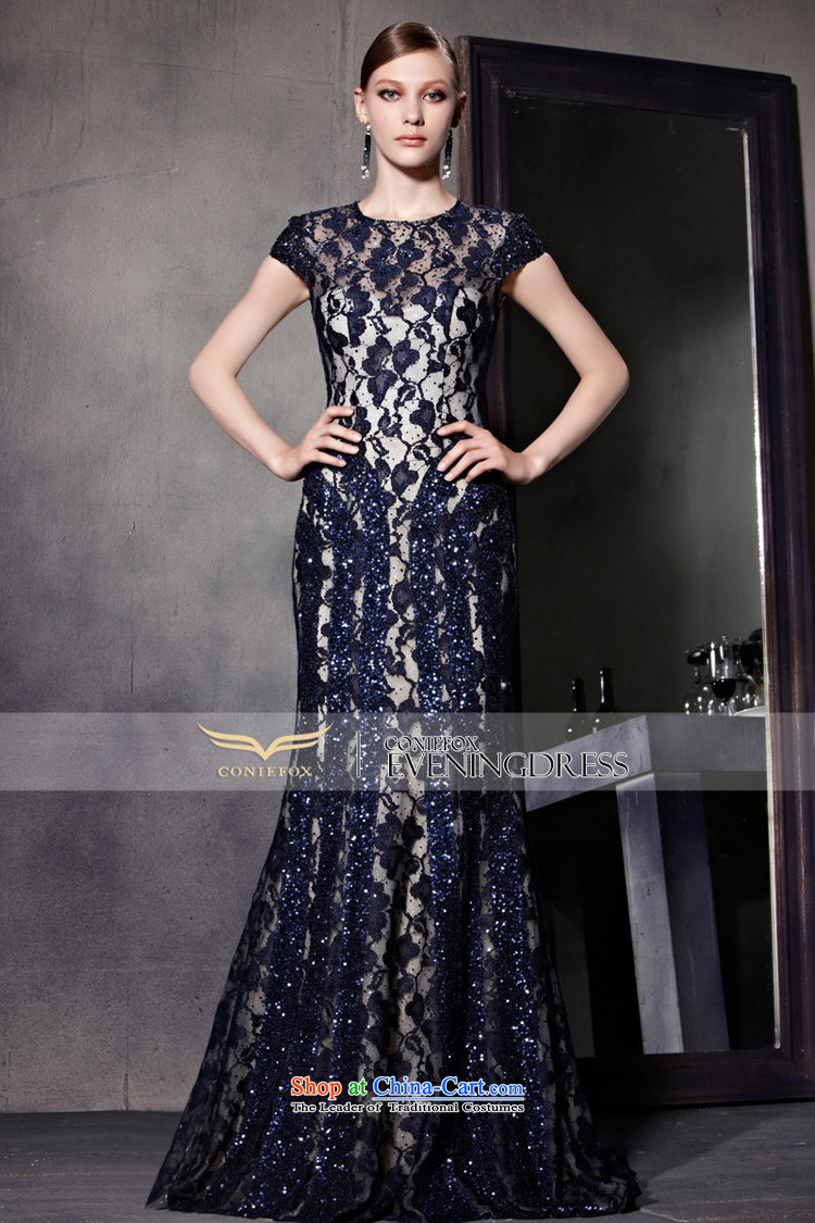 The kitsune evening dresses spring creative new irrepressible lace evening dress blue dress package shoulder banquet red carpet dress suit will preside over 81869 color picture pictures, prices, M brand platters! The elections are supplied in the national character of distribution, so action, buy now enjoy more preferential! As soon as possible.