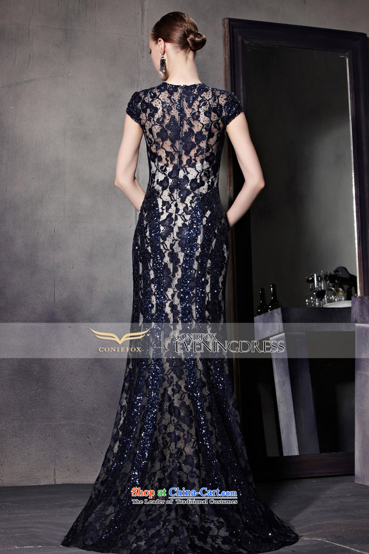 The kitsune evening dresses spring creative new irrepressible lace evening dress blue dress package shoulder banquet red carpet dress suit will preside over 81869 color picture pictures, prices, M brand platters! The elections are supplied in the national character of distribution, so action, buy now enjoy more preferential! As soon as possible.