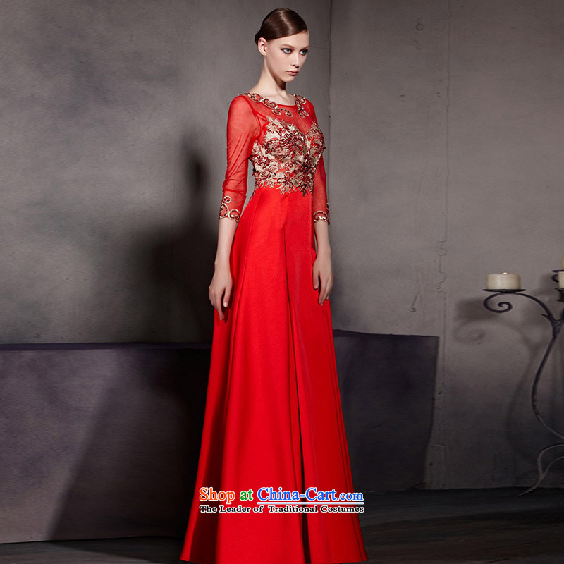 The kitsune dress creative new red bows dress stylish 7 marriage-sleeved gown bride bridesmaid long skirt welcome to dress uniform picture color M creative 81868 Fox (coniefox) , , , shopping on the Internet