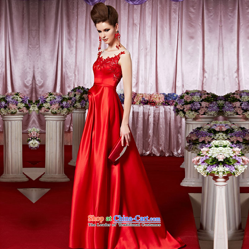 The kitsune evening dresses brides creative bows dress red shoulders tail to dress marriage Foutune of dress skirt welcome banquet service 30395 picture color XL, creative Fox (coniefox) , , , shopping on the Internet