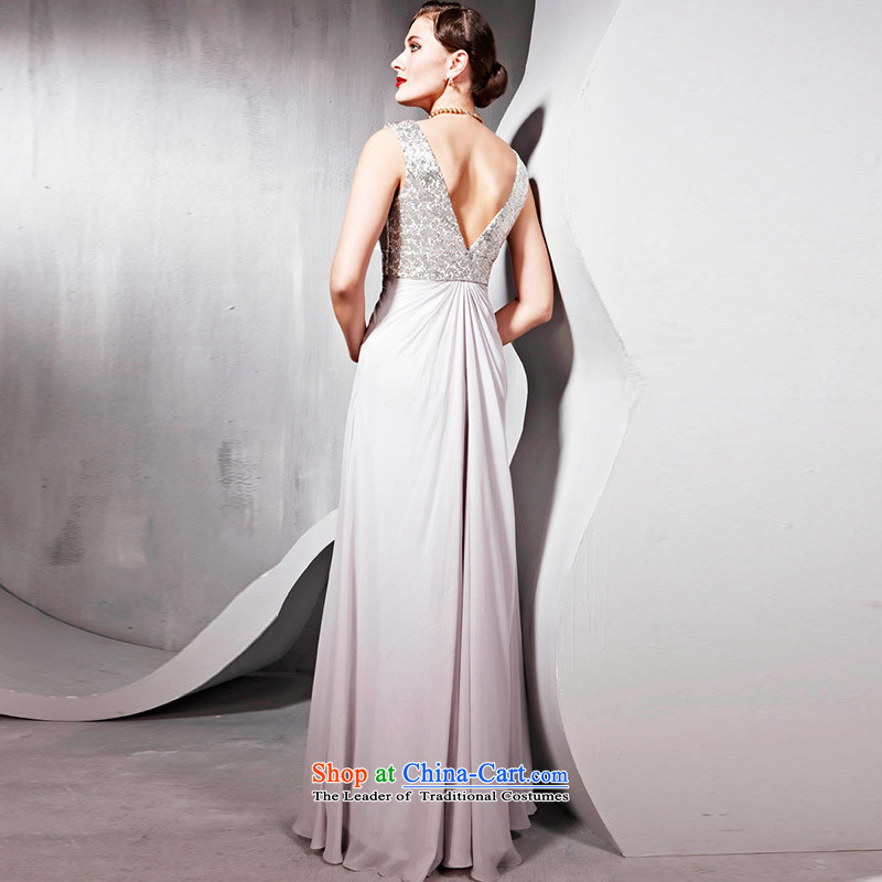 Creative Fox evening dresses bridesmaid dress bride with a drink service banquet hosted marriage dress skirts and sexy shoulders V-Neck long concert hospitality services 56818 M, creative Fox White (coniefox shopping on the Internet has been pressed.)