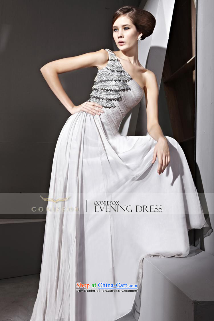 Creative Fox evening dress stylish Beveled Shoulder nail pearl diamond banquet dinner dress gray dress of Sau San to dress skirt 81021 under the auspices of dress gray XL Photo, prices, brand platters! The elections are supplied in the national character of distribution, so action, buy now enjoy more preferential! As soon as possible.