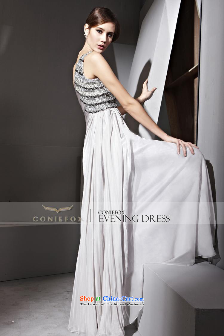 Creative Fox evening dress stylish Beveled Shoulder nail pearl diamond banquet dinner dress gray dress of Sau San to dress skirt 81021 under the auspices of dress gray XL Photo, prices, brand platters! The elections are supplied in the national character of distribution, so action, buy now enjoy more preferential! As soon as possible.