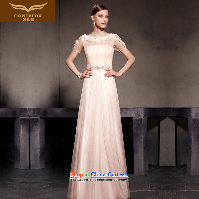 The kitsune dress creative new pink bridesmaid dress long Sau San to dress wedding dresses hospitality services under the auspices of the annual dress skirt 30522 picture colorL