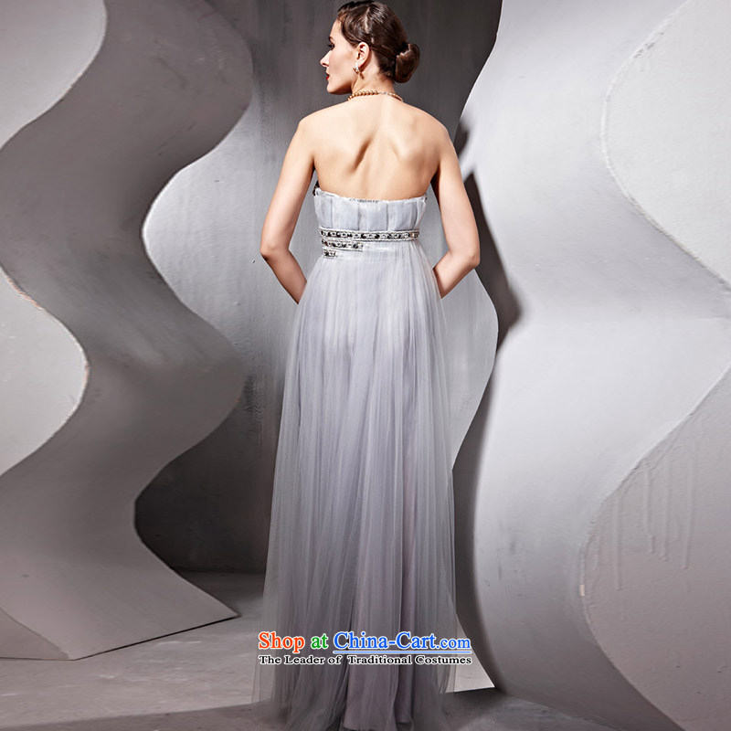 Creative Fox evening dresses marriages bows dress wiping the chest long banquet evening dresses long skirt Fashion nail pearl bridesmaid services under the auspices of dress winter 56832 Light Gray , L, creative Fox (coniefox) , , , shopping on the Internet