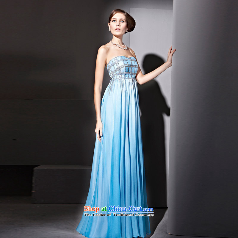 Creative Fox evening dresses and chest blue noble banquet evening dresses on-chip beads nail stylish evening dress annual meeting presided over 81035 will dress Blue Fox (coniefox XL, creative) , , , shopping on the Internet