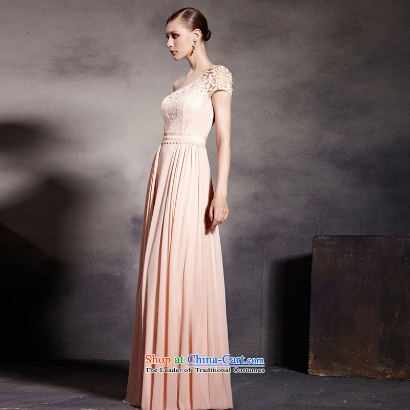Creative Fox evening dresses pink shoulder banquet service to dress bows annual meeting under the auspices of dress elegant long bridesmaid dress Yingbin dress 30539 picture color S creative Fox (coniefox) , , , shopping on the Internet