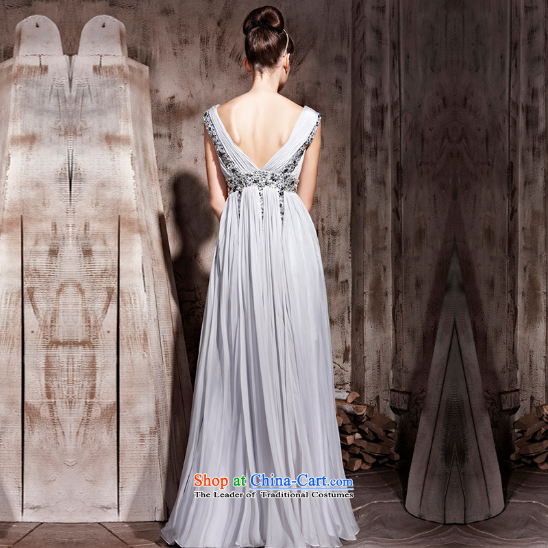 Creative fox gray dress shoulders on drill length, align the red carpet to dress suit show evening performances dress bows services welcome dress 81039 S creative fox gray (coniefox) , , , shopping on the Internet