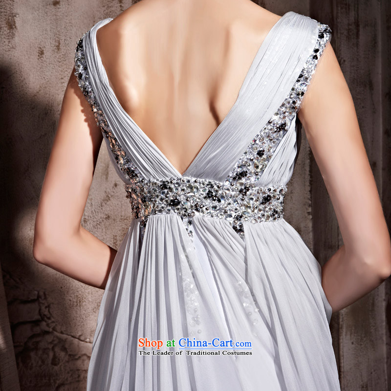 Creative fox gray dress shoulders on drill length, align the red carpet to dress suit show evening performances dress bows services welcome dress 81039 S creative fox gray (coniefox) , , , shopping on the Internet