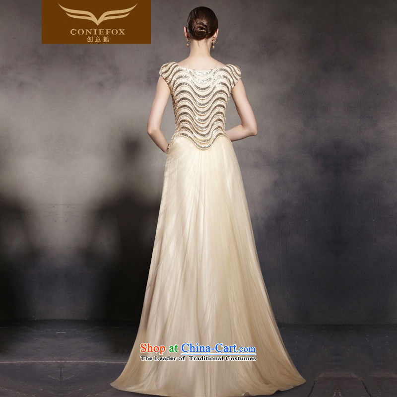 Creative Fox evening dresses gold on-chip to dress stylish evening dresses auspices performances dress noble banquet evening dresses long skirt 30553 color pictures , creative Fox (coniefox) , , , shopping on the Internet