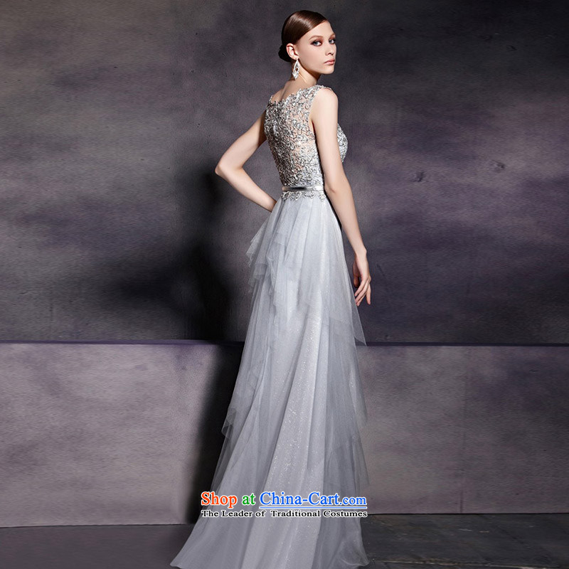 Creative Fox evening dresses 2015 new products bows dress silver bride bridesmaid dress long skirt long shoulders dress moderator 30561 picture color XXL, dress creative Fox (coniefox) , , , shopping on the Internet