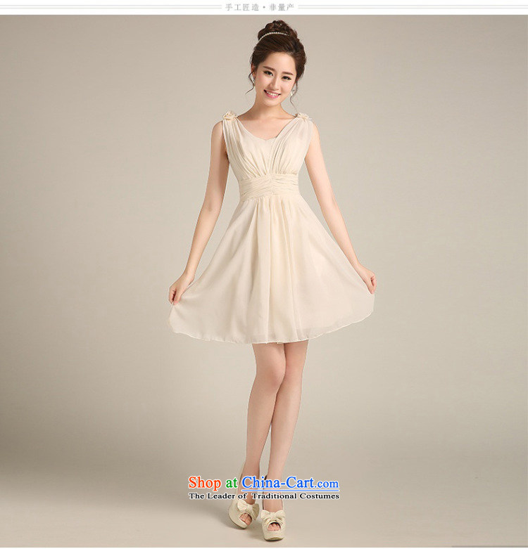 2015 WINTER new bridesmaid sister skirt small dress uniform Korean fashion and short of chest dress bridesmaid Service Bridal wedding dress bows services banquet dinner dress B L(7 days no reason to return pictures), prices, brand platters! The elections are supplied in the national character of distribution, so action, buy now enjoy more preferential! As soon as possible.