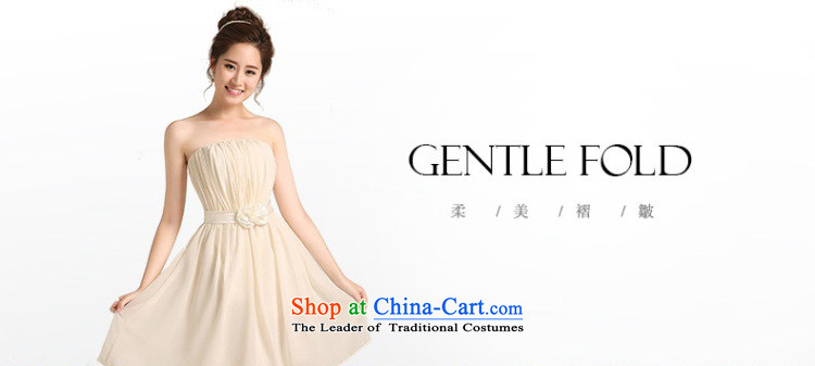 2015 WINTER new bridesmaid sister skirt small dress uniform Korean fashion and short of chest dress bridesmaid Service Bridal wedding dress bows services banquet dinner dress B L(7 days no reason to return pictures), prices, brand platters! The elections are supplied in the national character of distribution, so action, buy now enjoy more preferential! As soon as possible.