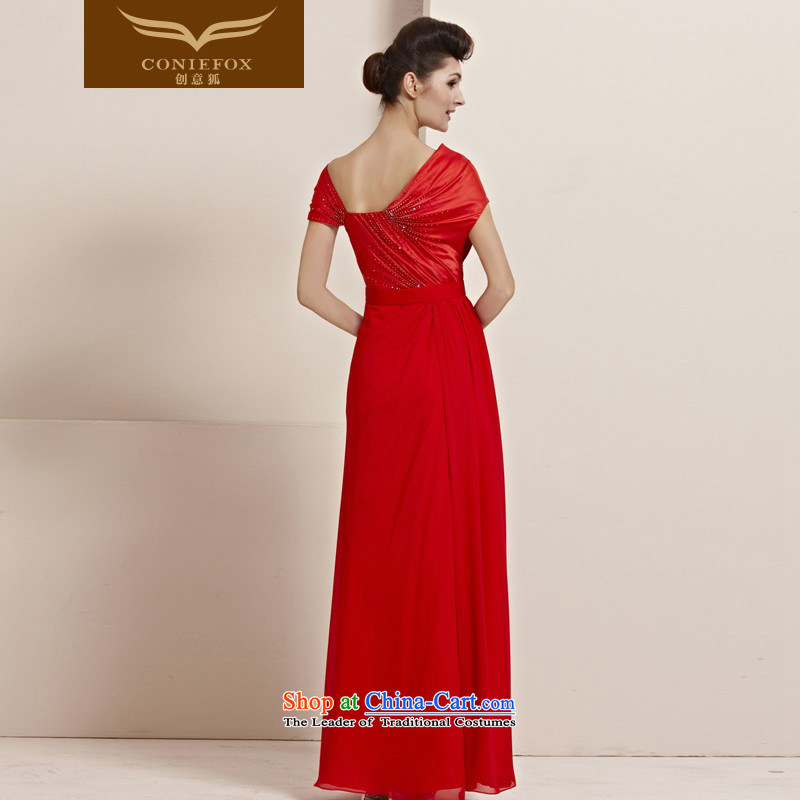 The kitsune dress creative personality grasp shoulder length of package wrinkle dress red dress video thin bride wedding dress evening drink service function to 30088 color pictures , creative Fox (coniefox) , , , shopping on the Internet