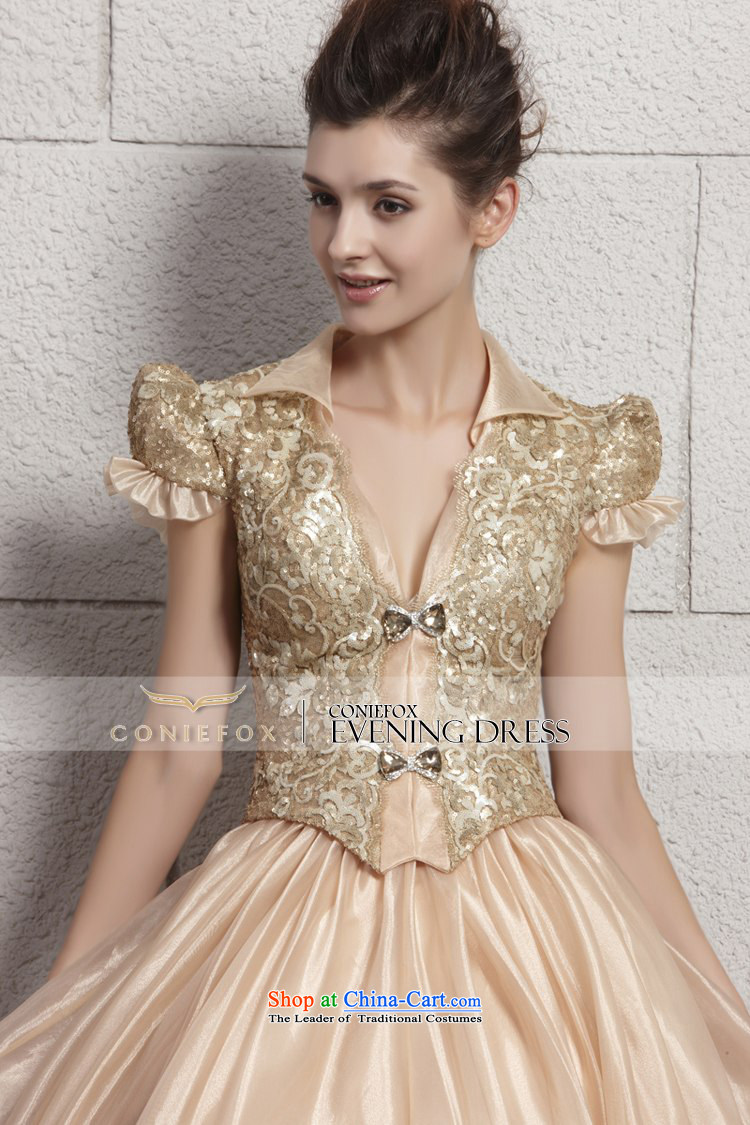 Creative Fox evening dresses gold on chip banquet evening dresses long bridesmaid dress bride wedding dresses, princess services welcome dress long skirt picture color S pictures 30096 by, prices, brand platters! The elections are supplied in the national character of distribution, so action, buy now enjoy more preferential! As soon as possible.
