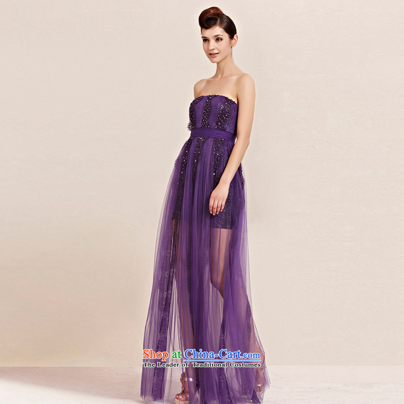 The kitsune dress creative new purple noble banquet evening dresses and chest long gown bridesmaid dress annual meeting of marriage under the auspices of the show picture color XXL, 30098 dress creative Fox (coniefox) , , , shopping on the Internet