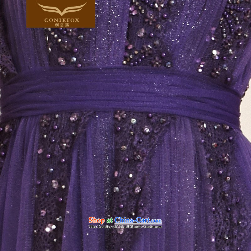 The kitsune dress creative new purple noble banquet evening dresses and chest long gown bridesmaid dress annual meeting of marriage under the auspices of the show picture color XXL, 30098 dress creative Fox (coniefox) , , , shopping on the Internet