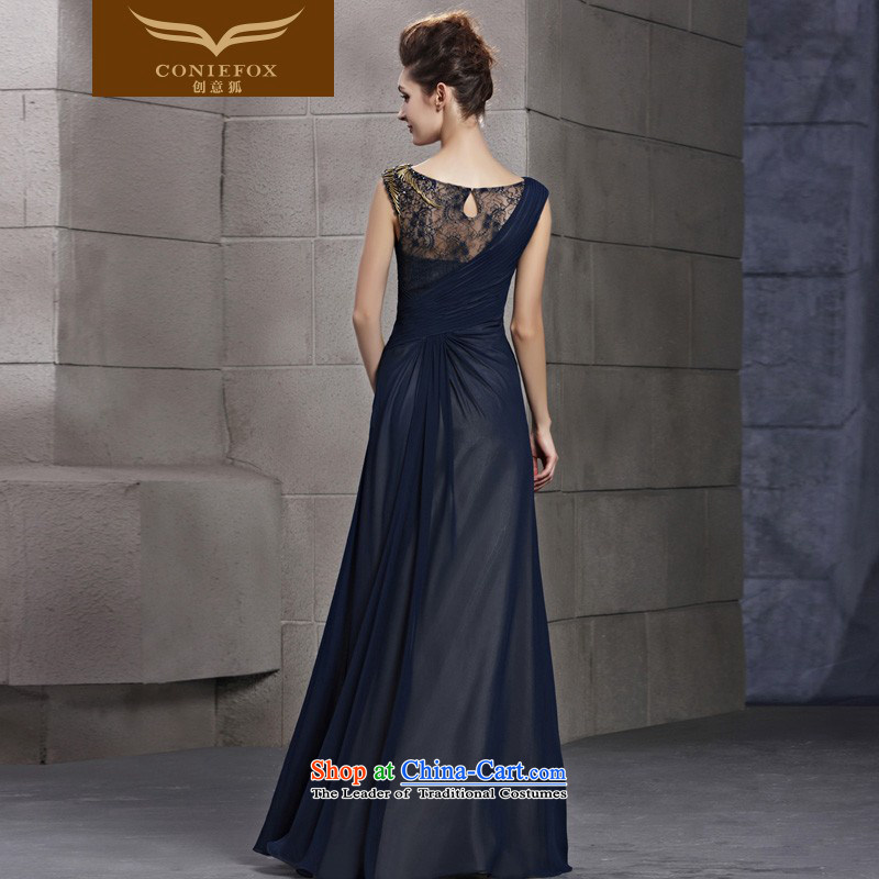 Creative Fox evening dresses new stylish banquet dinner dress blue evening drink service bridal wedding dresses annual meeting presided over a welcoming 30106 color picture S dress creative Fox (coniefox) , , , shopping on the Internet