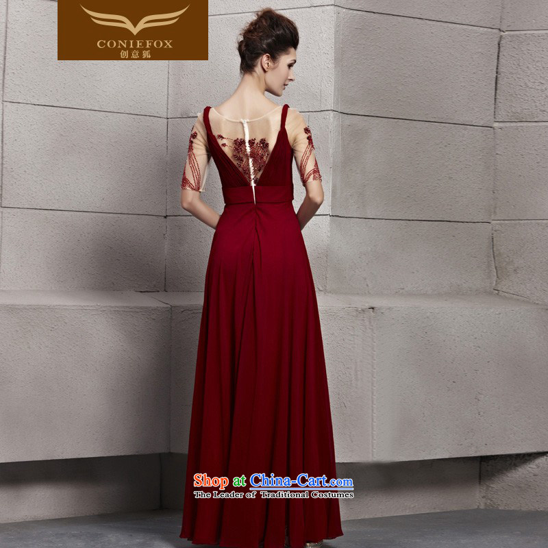 The kitsune dress creative new elegant-shoulders in evening dress cuff video thin red dress bride wedding dress evening drink service 30119 color pictures , creative Fox (coniefox) , , , shopping on the Internet