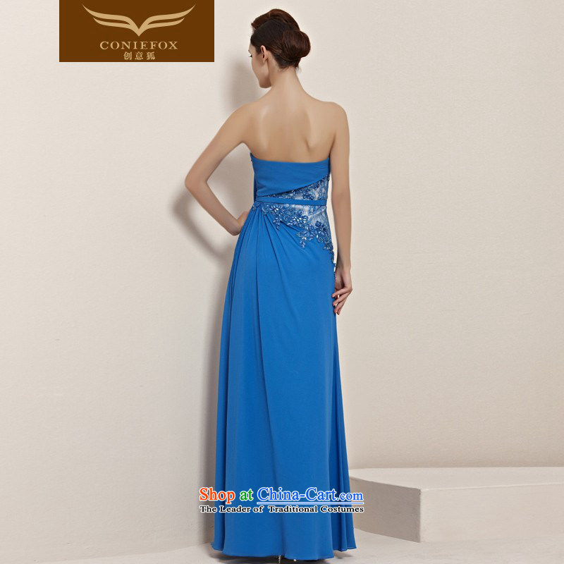 Creative Fox evening dresses and sexy dream blue spatula chest dress bridal dresses bridesmaid banquet hosted service long dresses bows concert service 30139 picture color M creative Fox (coniefox) , , , shopping on the Internet
